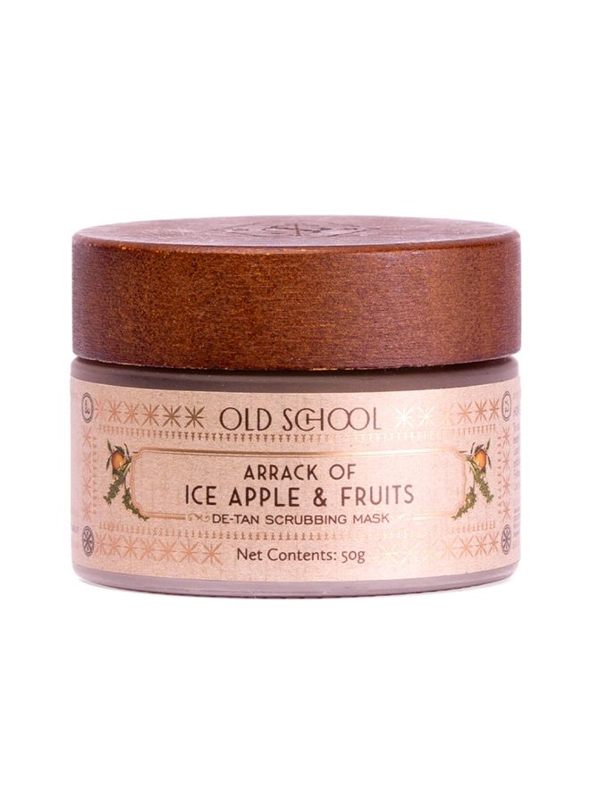 Old School Rituals Ice Apple & Fruit De-Tan Scrubbing Mask | Face Mask for Tan Removal & Glowing Skin | De-Tan Scrub for Sun Recovery & Radiance Boost | Exfoliates & Revives Skin | 50g - Image 1